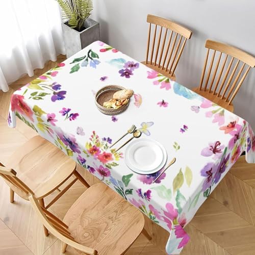 Pechiwuo Tischdecke Outdoor Frühlingsblumen Wetterfest Tischdecke Abwaschbar 3D Frühling Tischdecken Polyester Wasserdicht Tischwäsche für Küche Garten Party Biertisch, 140x200 cm 609v Pechiwuo Tischdecke Outdoor Frühlingsblumen Wetterfest Tischdecke Abwaschbar 3D Frühling Tischdecken Polyester Wasserdicht Tischwäsche für Küche Garten Party Biertisch, 140x200 cm 609v von Pechiwuo