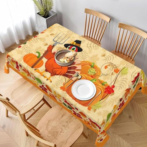 Pechiwuo Tischdecke Outdoor Herbst Wetterfest Tischdecke Abwaschbar 3D Thanksgiving Tischdecken Polyester Wasserdicht Tischwäsche für Küche Garten Party Biertisch, 100x100 cm 731v Pechiwuo Tischdecke Outdoor Herbst Wetterfest Tischdecke Abwaschbar 3D Thanksgiving Tischdecken Polyester Wasserdicht Tischwäsche für Küche Garten Party Biertisch, 100x100 cm 731v von Pechiwuo