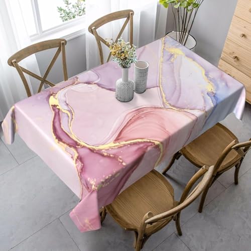 Pechiwuo Tischdecke Outdoor Marmor Wetterfest Tischdecke Abwaschbar 3D Rosa Marmor Tischdecken Polyester Wasserdicht Tischwäsche für Küche Garten Party Biertisch, 140x200 cm 816v Pechiwuo Tischdecke Outdoor Marmor Wetterfest Tischdecke Abwaschbar 3D Rosa Marmor Tischdecken Polyester Wasserdicht Tischwäsche für Küche Garten Party Biertisch, 140x200 cm 816v von Pechiwuo