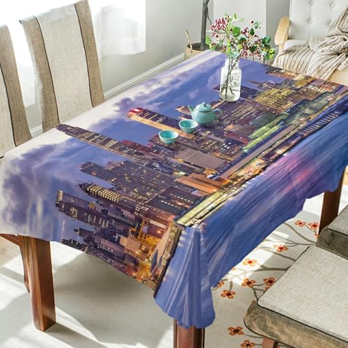 Pechiwuo Tischdecke Outdoor New York Wetterfest Tischdecke Abwaschbar 3D New York Tischdecken Polyester Wasserdicht Tischwäsche für Küche Wohnzimmer Esszimmer Balkon Garten, 140x240 cm 1033v Pechiwuo Tischdecke Outdoor New York Wetterfest Tischdecke Abwaschbar 3D New York Tischdecken Polyester Wasserdicht Tischwäsche für Küche Wohnzimmer Esszimmer Balkon Garten, 140x240 cm 1033v von Pechiwuo