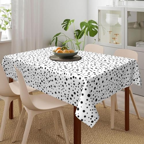 Pechiwuo Tischdecke Outdoor Punkte Wetterfest Tischdecke Abwaschbar 3D Schwarz-Weiße Punkte Tischdecken Polyester Wasserdicht Tischwäsche für Garten Küche Party Biertisch, 90x90 cm 793v Pechiwuo Tischdecke Outdoor Punkte Wetterfest Tischdecke Abwaschbar 3D Schwarz-Weiße Punkte Tischdecken Polyester Wasserdicht Tischwäsche für Garten Küche Party Biertisch, 90x90 cm 793v von Pechiwuo