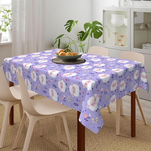 Pechiwuo Tischdecke Outdoor Schaf Wetterfest Tischdecke Abwaschbar 3D Schafe Tischdecken Polyester Wasserdicht Tischwäsche für Küche Garten Party Biertisch, 140x200 cm 483v Pechiwuo Tischdecke Outdoor Schaf Wetterfest Tischdecke Abwaschbar 3D Schafe Tischdecken Polyester Wasserdicht Tischwäsche für Küche Garten Party Biertisch, 140x200 cm 483v von Pechiwuo