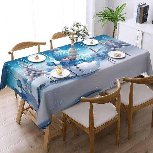 Pechiwuo Tischdecke Outdoor Schneemann Wetterfest Tischdecke Abwaschbar 3D Schneemann Tischdecken Polyester Wasserdicht Tischwäsche für Küche Wohnzimmer Esszimmer Balkon Garten, 140x240 cm 961v Pechiwuo Tischdecke Outdoor Schneemann Wetterfest Tischdecke Abwaschbar 3D Schneemann Tischdecken Polyester Wasserdicht Tischwäsche für Küche Wohnzimmer Esszimmer Balkon Garten, 140x240 cm 961v von Pechiwuo
