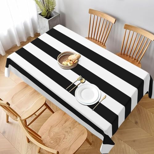 Pechiwuo Tischdecke Outdoor Schwarz-Weiß Gestreift Wetterfest Tischdecke Abwaschbar 3D Streifen Tischdecken Polyester Wasserdicht Tischwäsche für Garten Küche Party Biertisch, 90x90 cm 631v Pechiwuo Tischdecke Outdoor Schwarz-Weiß Gestreift Wetterfest Tischdecke Abwaschbar 3D Streifen Tischdecken Polyester Wasserdicht Tischwäsche für Garten Küche Party Biertisch, 90x90 cm 631v von Pechiwuo