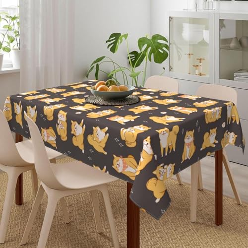 Pechiwuo Tischdecke Outdoor Süßer Hund Wetterfest Tischdecke Abwaschbar 3D Hunde Tischdecken Polyester Wasserdicht Tischwäsche für Garten Küche Party Biertisch, 140x140 cm 491v Pechiwuo Tischdecke Outdoor Süßer Hund Wetterfest Tischdecke Abwaschbar 3D Hunde Tischdecken Polyester Wasserdicht Tischwäsche für Garten Küche Party Biertisch, 140x140 cm 491v von Pechiwuo