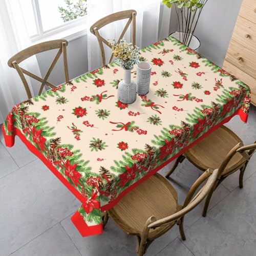 Pechiwuo Tischdecke Outdoor Weihnachten Wetterfest Tischdecke Abwaschbar 3D Weihnachten Tischdecken Polyester Wasserdicht Tischwäsche für Garten Küche Picknick Party, 130x160 cm 652v Pechiwuo Tischdecke Outdoor Weihnachten Wetterfest Tischdecke Abwaschbar 3D Weihnachten Tischdecken Polyester Wasserdicht Tischwäsche für Garten Küche Picknick Party, 130x160 cm 652v von Pechiwuo