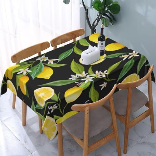 Pechiwuo Tischdecke Outdoor Zitrone Wetterfest Tischdecke Abwaschbar 3D Früchte Tischdecken Polyester Wasserdicht Tischwäsche für Garten Küche Dekoration, 140x300 cm 1016v Pechiwuo Tischdecke Outdoor Zitrone Wetterfest Tischdecke Abwaschbar 3D Früchte Tischdecken Polyester Wasserdicht Tischwäsche für Garten Küche Dekoration, 140x300 cm 1016v von Pechiwuo