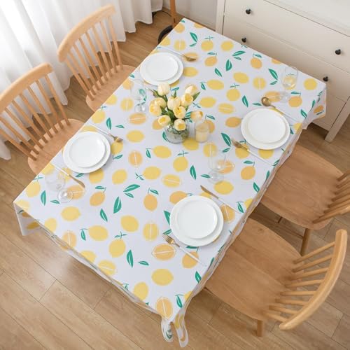 Pechiwuo Tischdecke Outdoor Zitrone Wetterfest Tischdecke Abwaschbar 3D Zitrone Tischdecken Polyester Wasserdicht Tischwäsche für Küche Garten Party Biertisch, 100x100 cm 551v Pechiwuo Tischdecke Outdoor Zitrone Wetterfest Tischdecke Abwaschbar 3D Zitrone Tischdecken Polyester Wasserdicht Tischwäsche für Küche Garten Party Biertisch, 100x100 cm 551v von Pechiwuo