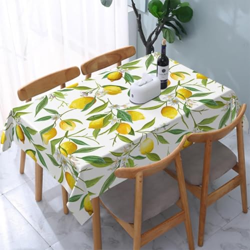 Pechiwuo Tischdecke Outdoor Zitrone Wetterfest Tischdecke Abwaschbar 3D Zitronen Tischdecken Polyester Wasserdicht Tischwäsche für Küche Garten Party Biertisch, 100x100 cm 182v Pechiwuo Tischdecke Outdoor Zitrone Wetterfest Tischdecke Abwaschbar 3D Zitronen Tischdecken Polyester Wasserdicht Tischwäsche für Küche Garten Party Biertisch, 100x100 cm 182v von Pechiwuo