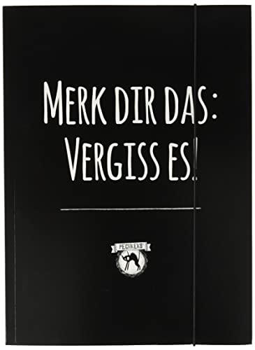 Pechkeks Sammelmappe A4 mit Spruch „Merk Dir Das: Vergiss es!“ für DIN A4 geeignet, mit Gummizug, schwarz, 8201031 Pechkeks Sammelmappe A4 mit Spruch „Merk Dir Das: Vergiss es!“ für DIN A4 geeignet, mit Gummizug, schwarz, 8201031 von Pechkeks