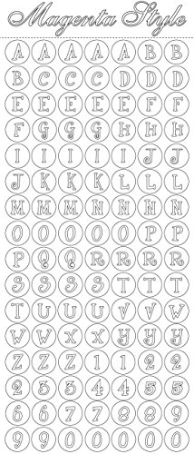 Peel Off's Alphabet, selbstklebend, in Kreis-Aufkleber Silber von Peel Off's