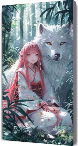Diamond Painting Frau Diamond Painting Erwachsene groß xxl 70x140cm Diamant Painting Bilder Set, 5D Diamond Painting Wolf, DIY Cross Stickerei Diamond-Painting Basteln für Wandzimmer Deko Geschenk 7-Z von Peepezo
