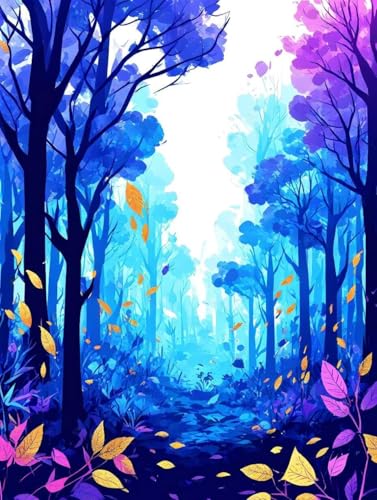 Malen Nach Zahlen Blume Malen Nach Zahlen Erwachsene ohne Rahmen Baum Paint by Numbers Mit 3 - Pinseln und Acrylfarbe Kreativ Set für Erwachsene Anfänger, Home Haus Deko Geschenke 70x95cm -g5586 von Peepezo