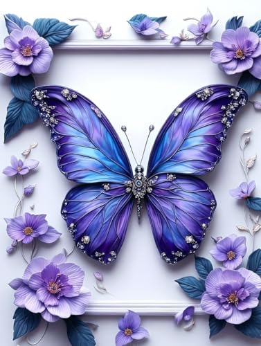 Malen Nach Zahlen Erwachsene Blume Malen Nach Zahlen Schmetterling Paint by Numbers Kinder ab 7 8 9 Jahre Mädchen Kreativ Set mit Pinseln und Acrylfarben, Geschenk für Frauen 50x65cm mit Rahmen -w572 Malen Nach Zahlen Erwachsene Blume Malen Nach Zahlen Schmetterling Paint by Numbers Kinder ab 7 8 9 Jahre Mädchen Kreativ Set mit Pinseln und Acrylfarben, Geschenk für Frauen 50x65cm mit Rahmen -w572 von Peepezo