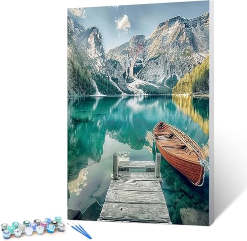 Malen Nach Zahlen Erwachsene See Ruhe, DIY Handgemalt Ölgemälde Kit für Anfänger und Erwachsene, Christmas gift,Acrylpigment für Kinder Gemälde, kreatives Geschenk Home Haus Deko, 60x80cm (mit Rahmen) Malen Nach Zahlen Erwachsene See Ruhe, DIY Handgemalt Ölgemälde Kit für Anfänger und Erwachsene, Christmas gift,Acrylpigment für Kinder Gemälde, kreatives Geschenk Home Haus Deko, 60x80cm (mit Rahmen) von Peepezo