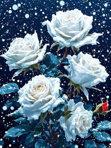 Malen Nach Zahlen Erwachsene Sternenhimmel Malen Nach Zahlen Blume Paint by Numbers Kinder ab 7 8 9 Jahre Mädchen Kreativ Set mit Pinseln und Acrylfarben, Geschenk für Frauen 60x80cm ohne Rahmen -g133 von Peepezo