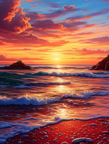 Malen Nach Zahlen Strand Malen Nach Zahlen Erwachsene ohne Rahmen Landschaft Paint by Numbers Mit 3 - Pinseln und Acrylfarbe Knitterfreie Leinwand Kreativ Set, Home Haus Deko Geschenke 40x50cm -k422 Malen Nach Zahlen Strand Malen Nach Zahlen Erwachsene ohne Rahmen Landschaft Paint by Numbers Mit 3 - Pinseln und Acrylfarbe Knitterfreie Leinwand Kreativ Set, Home Haus Deko Geschenke 40x50cm -k422 von Peepezo