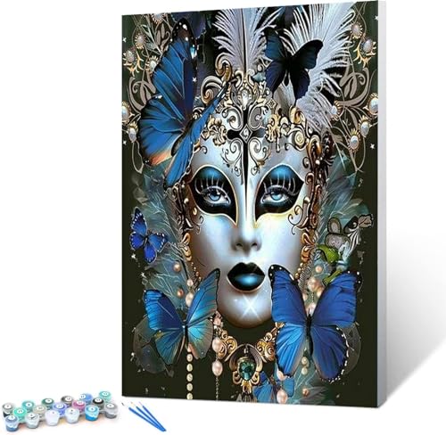 Peepezo Malen nach Zahlen Kinder ab 7 8 9 10 Jahre Mädchen, Malen nach Zahlen Erwachsene Malen-Nach-Zahlen Kinder Teenager Kreatives fürGeschenkideen Malen nach Zahlen Frau Maske 40x50cm (rahmenlos) Peepezo Malen nach Zahlen Kinder ab 7 8 9 10 Jahre Mädchen, Malen nach Zahlen Erwachsene Malen-Nach-Zahlen Kinder Teenager Kreatives fürGeschenkideen Malen nach Zahlen Frau Maske 40x50cm (rahmenlos) von Peepezo