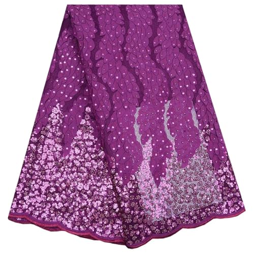Afrikanische Beflockung Mesh Spitze Stoff Französische Pailletten Netz Spitze für Hochzeit Party Kleider von Pegsmio
