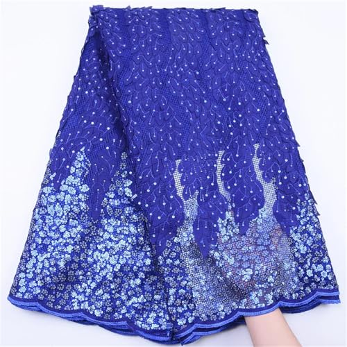 Afrikanische Beflockung Mesh Spitze Stoff Französische Pailletten Netz Spitze für Hochzeit Party Kleider von Pegsmio