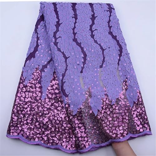 Afrikanische Beflockung Mesh Spitze Stoff Französische Pailletten Netz Spitze für Hochzeit Party Kleider von Pegsmio