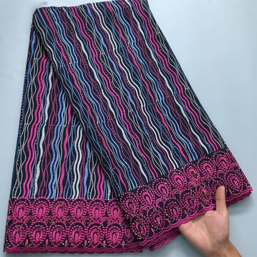 Afrikanischer Baumwoll-Spitzenstoff, nigerianische Stickerei, Spitze, Schweizer Voile, zum Nähen von Hochzeits- und Partykleidern von Pegsmio
