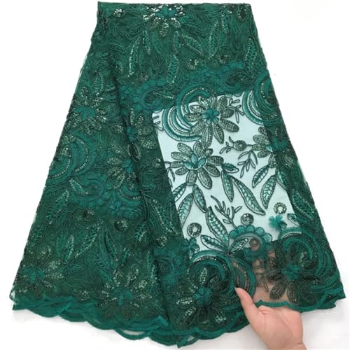 Afrikanisches Netz-Pailletten-Spitzengewebe, modisch, nigerianischer Tüll, französischer Netzstoff, Spitzenstoff für Frauen, Hochzeit, Partykleid Afrikanisches Netz-Pailletten-Spitzengewebe, modisch, nigerianischer Tüll, französischer Netzstoff, Spitzenstoff für Frauen, Hochzeit, Partykleid von Pegsmio