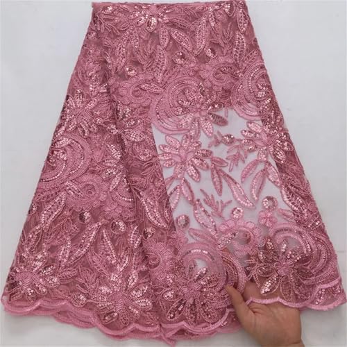 Afrikanisches Netz-Pailletten-Spitzengewebe, modisch, nigerianischer Tüll, französischer Netzstoff, Spitzenstoff für Frauen, Hochzeit, Partykleid Afrikanisches Netz-Pailletten-Spitzengewebe, modisch, nigerianischer Tüll, französischer Netzstoff, Spitzenstoff für Frauen, Hochzeit, Partykleid von Pegsmio