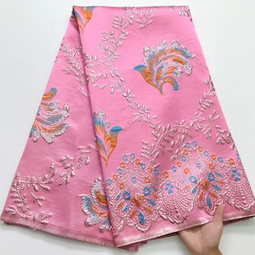 Brokat-Spitzenstoff, französischer Damast, vergoldete Spitze, nigerianische Struktur, für Damen, Hochzeit, Partykleider von Pegsmio