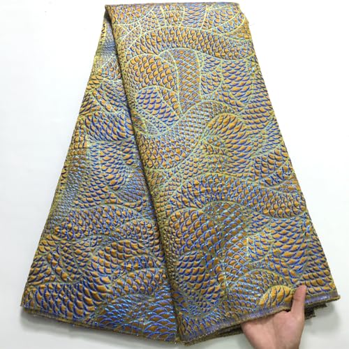 Französischer Brokat-Damast-Spitzenstoff, 4,5 m, strukturierte afrikanische Spitze, elegantes Partykleid für Damen von Pegsmio