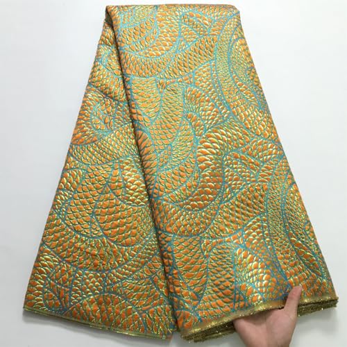 Französischer Brokat-Damast-Spitzenstoff, 4,5 m, strukturierte afrikanische Spitze, elegantes Partykleid für Damen von Pegsmio