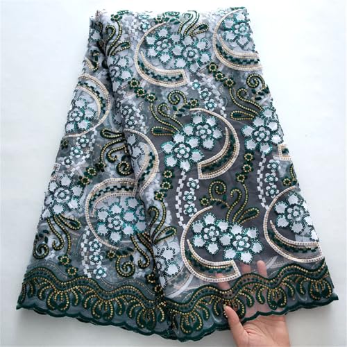 Französischer Netz-Tüll-Spitzenstoff, afrikanische Pailletten, Netz, Spitzenstoff für Frauen, Party, DIY-Kleid von Pegsmio