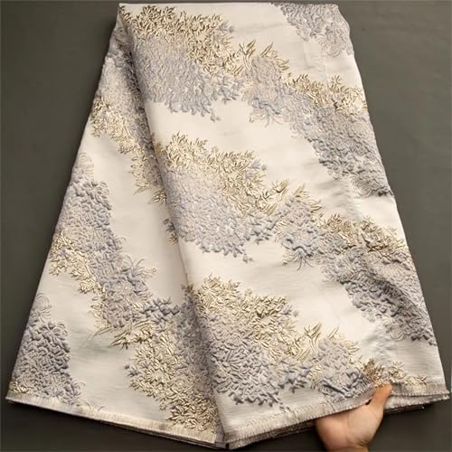 Französischer luxuriöser strukturierter Spitzenstoff, afrikanischer Brokat, strukturierter Spitzenstoff für elegantes Partykleid von Pegsmio