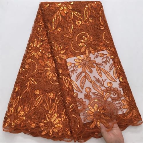Netzstoff mit französischen Pailletten, afrikanischer nigerianischer Tüll, Netzstoff, Spitzenstoffe für Frauen, Hochzeit, Partykleid von Pegsmio
