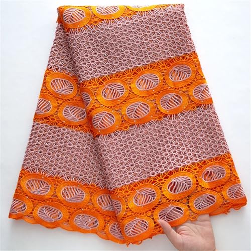 Nigerianische Spitzenstoffe, afrikanische Steine, wasserlösliche Spitze für Damen, Partykleider von Pegsmio
