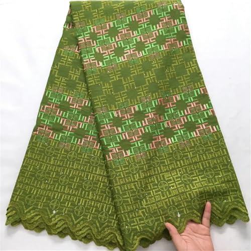 Nigerianischer Baumwoll-Spitzenstoff, 4,5 m, afrikanischer Schweizer Voile, Spitzenstoff für Damen, Hochzeit, Partykleid von Pegsmio