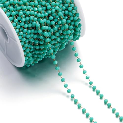 Pegsmio 1 Meter 3 mm Kristallstein Edelstahl Perlenkette Halskette Ketten für DIY Schmuck Armband Komponenten Herstellung Pegsmio 1 Meter 3 mm Kristallstein Edelstahl Perlenkette Halskette Ketten für DIY Schmuck Armband Komponenten Herstellung von Pegsmio