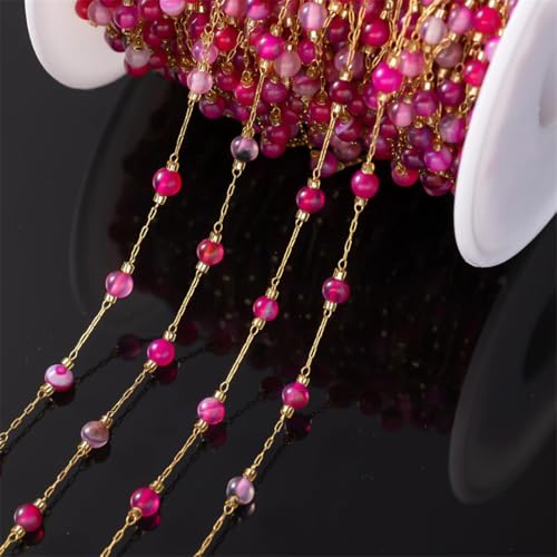 Pegsmio 1 m lange runde Kristallperlenketten aus Edelstahl, 4,5 mm, Edelstein-Kugel-Verbindungskabel für selbstgemachte Halsketten, Armbänder, Schmuckherstellung Pegsmio 1 m lange runde Kristallperlenketten aus Edelstahl, 4,5 mm, Edelstein-Kugel-Verbindungskabel für selbstgemachte Halsketten, Armbänder, Schmuckherstellung von Pegsmio