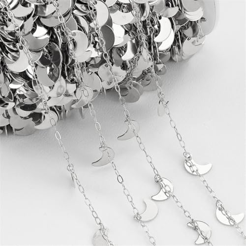 Pegsmio 2 Meter 1 Meter Edelstahl runde Scheibengliederkette baumelnde Charm-Ketten für Halskette Schmuckherstellung DIY Pegsmio 2 Meter 1 Meter Edelstahl runde Scheibengliederkette baumelnde Charm-Ketten für Halskette Schmuckherstellung DIY von Pegsmio