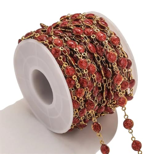 Pegsmio Bunte runde Metallketten aus Edelstahl, 1 m, für selbstgemachte Halsketten, Armbänder, Schmuckherstellung Pegsmio Bunte runde Metallketten aus Edelstahl, 1 m, für selbstgemachte Halsketten, Armbänder, Schmuckherstellung von Pegsmio