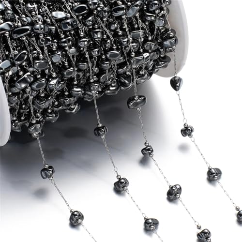 Pegsmio Magnetische Steinperlen aus Edelstahl, für Armbänder, Halsketten, Schmuckherstellung, Zubehör, 1 m Pegsmio Magnetische Steinperlen aus Edelstahl, für Armbänder, Halsketten, Schmuckherstellung, Zubehör, 1 m von Pegsmio