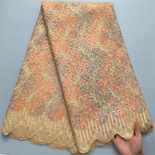 Schweizer Voile-Spitze in der Schweiz afrikanische Baumwolle Spitzenstoff mit Stein für Hochzeitspartykleider von Pegsmio