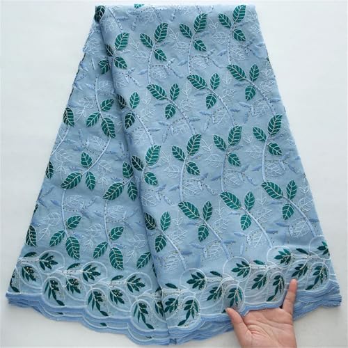 Schweizer Voile-Spitzenstoff, 4,5 m, afrikanische Baumwolle, nigerianische Baumwolle, Spitze zum Nähen von Damen-Partykleidern Schweizer Voile-Spitzenstoff, 4,5 m, afrikanische Baumwolle, nigerianische Baumwolle, Spitze zum Nähen von Damen-Partykleidern von Pegsmio