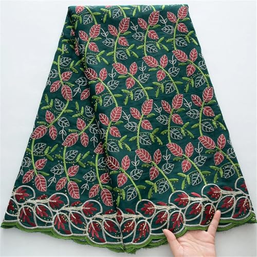 Schweizer Voile-Spitzenstoff, 4,5 m, afrikanische Baumwolle, nigerianische Baumwolle, Spitze zum Nähen von Damen-Partykleidern von Pegsmio
