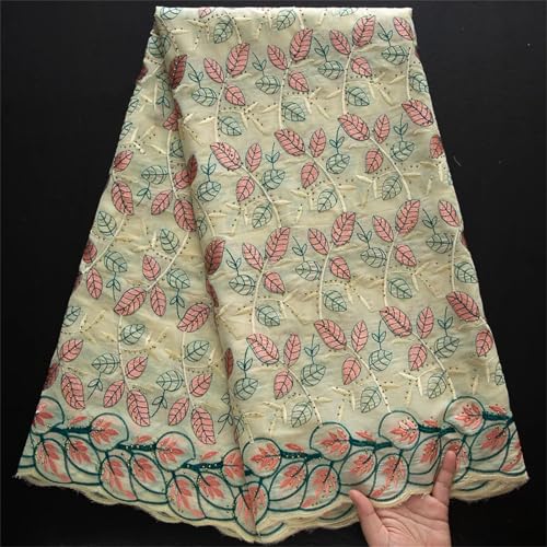Schweizer Voile-Spitzenstoff, 4,5 m, afrikanische Baumwolle, nigerianische Baumwolle, Spitze zum Nähen von Damen-Partykleidern Schweizer Voile-Spitzenstoff, 4,5 m, afrikanische Baumwolle, nigerianische Baumwolle, Spitze zum Nähen von Damen-Partykleidern von Pegsmio