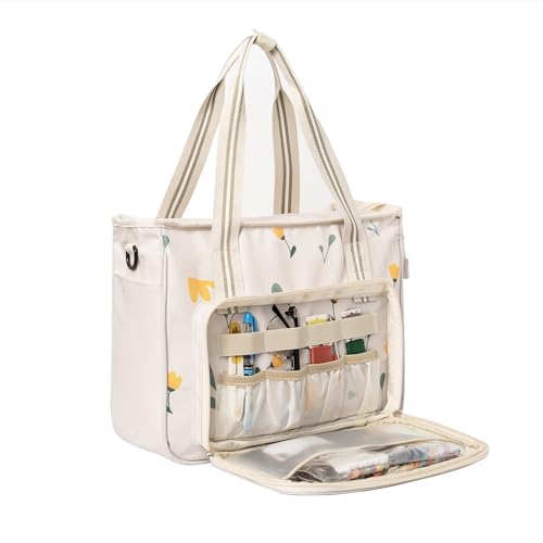 Peirich Stickerei Kits Aufbewahrungstasche, tragbare Handwerk Tragetasche, Stickzubehör Aufbewahrungstasche und CEmbroidery Projekt Tragetasche (nur Tasche) für Anfänger, Erwachsene von Peirich