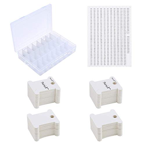 Peirich Stickgarn Organizer Box - 24 Fächer mit 100 Hartseiden-Spulen und 459 Farbnummernaufklebern - Großes Geschenk für den Muttertag Peirich Stickgarn Organizer Box - 24 Fächer mit 100 Hartseiden-Spulen und 459 Farbnummernaufklebern - Großes Geschenk für den Muttertag von Peirich