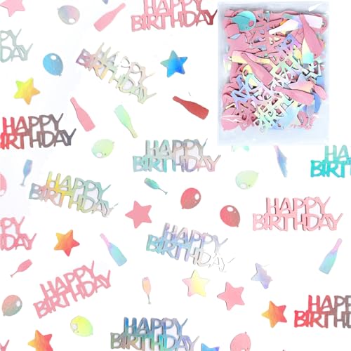 100 Stück Glitzer Konfetti Tischdeko Geburtstag,Rosa Happy Birthday Geburtstagsdeko Streudeko Konfetti Geburtstag Deko für Frau Manner Mädchen Junge Geburtstage Partys Tischdeko,Groß 2-6cm 100 Stück Glitzer Konfetti Tischdeko Geburtstag,Rosa Happy Birthday Geburtstagsdeko Streudeko Konfetti Geburtstag Deko für Frau Manner Mädchen Junge Geburtstage Partys Tischdeko,Groß 2-6cm von Pejlnd