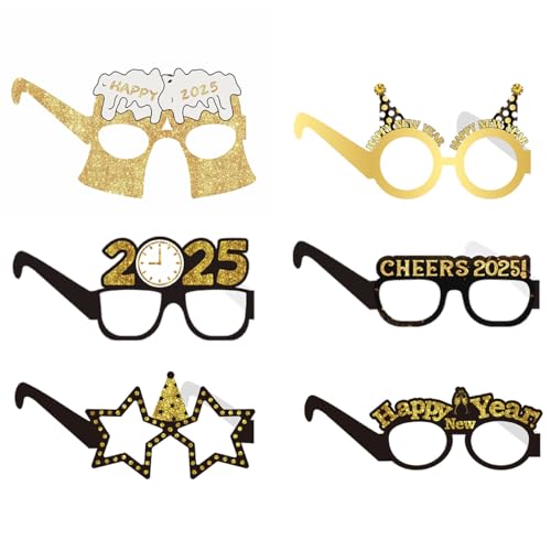 12 Stücke Silvester Deko 2025 Party Brillen Frohes Neues Jahr Brillen,2025 Neujahr Deko Glitzern Schwarz Gold Papier 3D Brille Kindergeburtstag Party Foto Requisiten for Silvester Party Dekoration 12 Stücke Silvester Deko 2025 Party Brillen Frohes Neues Jahr Brillen,2025 Neujahr Deko Glitzern Schwarz Gold Papier 3D Brille Kindergeburtstag Party Foto Requisiten for Silvester Party Dekoration von Pejlnd