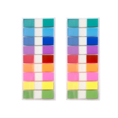 360 Stück Bunt Haftstreifen,Kleine Selbstklebende Haftnotizen Klebezettel Sticky Notes Seitenmarker Index Tabs for Schulsachen Books und Index Annotating Tabs 9 Farben,44 x 11 mm von Pejlnd